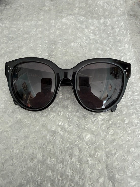 Celine Oversized Black 3 Dot Sunglasses Fair Condition - Picture 1 of 13